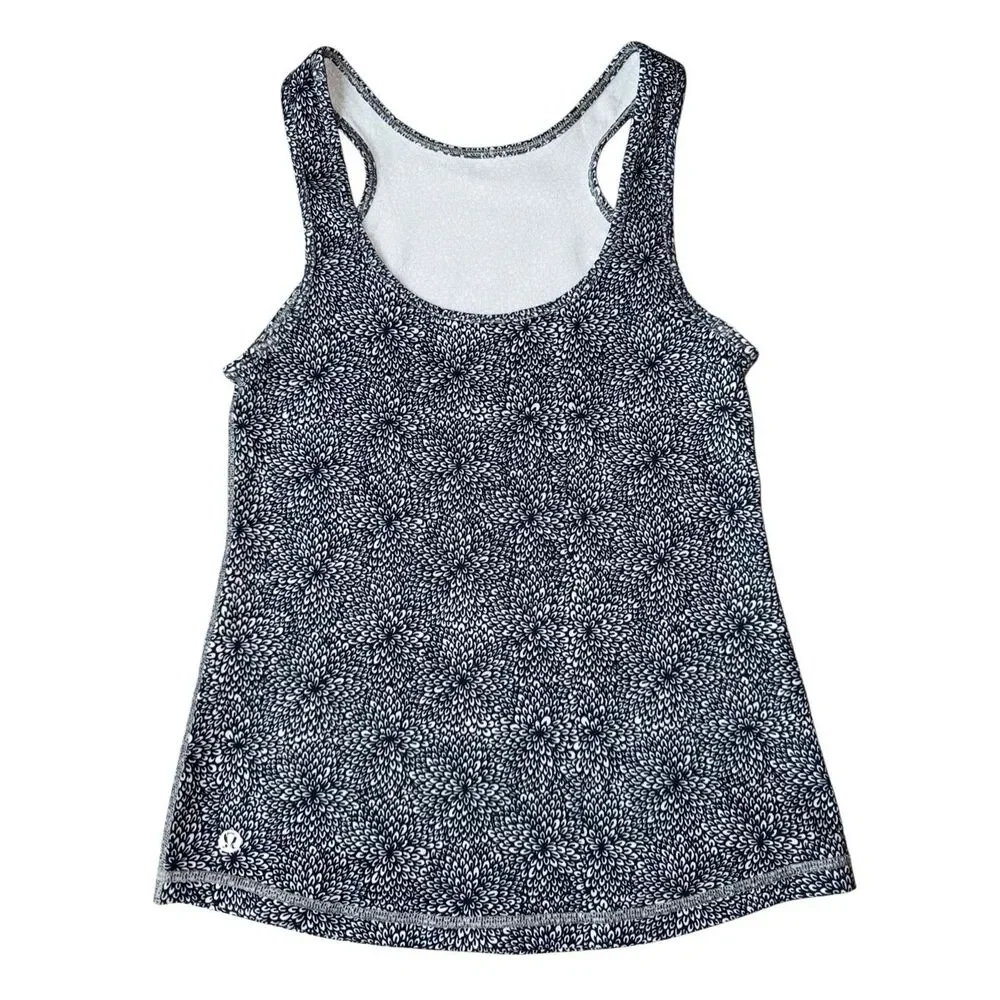 Lululemon Front Racer II In Plush Petal Black Ghost Size 6
